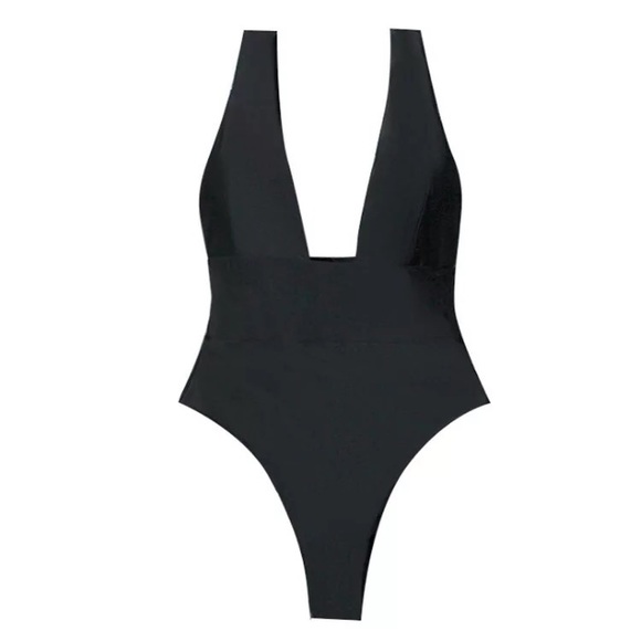 Black swimming suite one piece sw265 3 - Picture 3 of 4